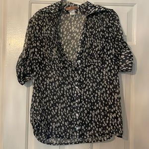 Sheer button down blouse